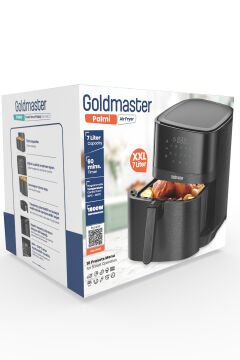 Palmi Sıcak Tutma Özellikli 7 Litre Geniş XXL Dokunmatik 10 Ön Ayarlı Airfryer Sıcak Hava Fritözü