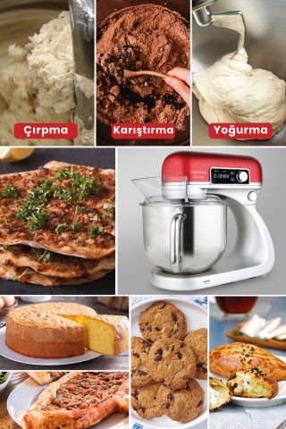 Ceo Chef Dokunmatik Ekran 6 Litre 12 Kademe Darbeli Hız Ayarlı Döküm Stand Mikser Mutfak Şefi