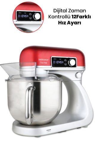 Ceo Chef Dokunmatik Ekran 6 Litre 12 Kademe Darbeli Hız Ayarlı Döküm Stand Mikser Mutfak Şefi