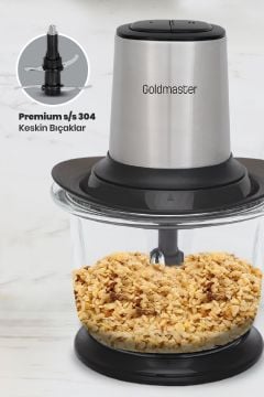 Prochopper 1.5 Lt Büyük Cam Hazneli 2 Kademe Ayarlı 4 Bıçaklı Inox Rondo Doğrayıcı Gm7277