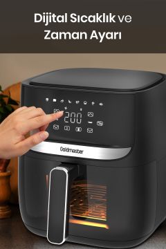 Bella 1700w Xl Dokunmatik Cam Kapaklı Aydınlatmalı 3kg Tartı Fonksiyonlu Airfryer Sıcak Hava Fritözü
