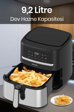 Goodfry 1800w 9,2 Litre 3xl Dev Hazneli Dokunmatik 10 Ön Ayarlı Airfryer Yağsız Sıcak Hava Fritözü