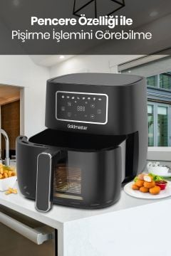 Versay 1700w Xl Dokunmatik 8 Ön Ayarlı Cam Kapaklı Hazne Aydınlatmalı Airfryer Sıcak Hava Fritözü