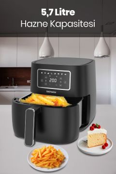 Preto 1700 Watt Xl Dijital Dokunmatik 8 Ön Programlı Airfryer Yağsız Kızartma Sıcak Hava Fritöz