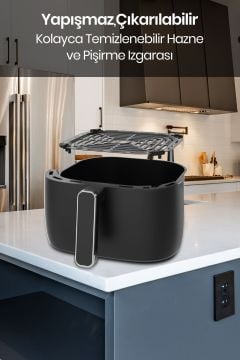 Preto 1700 Watt Xl Dijital Dokunmatik 8 Ön Programlı Airfryer Yağsız Kızartma Sıcak Hava Fritöz