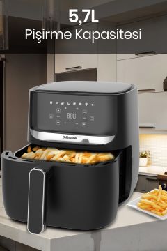 Stilo 1700 Watt Xl Dijital Dokunmatik Airfryer Sıcak Hava Fritöz Oval Fotoğraf Çerçevesi Hediyeli