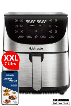 Freshcook 1800 Watt Inox Xl Dokunmatik 8 Ön Programlı Airfryer Yağsız Kızartma Sıcak Hava Fritöz