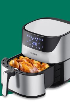 Chefcook 2000 Watt Yüksek Güç 6,4 Litre Inox Geniş Xxl Dokunmatik Airfryer Yağsız Sıcak Hava Fritözü