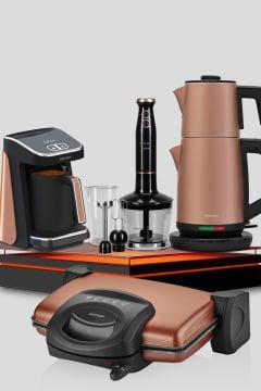 SuperLux Rose Gold 18 Parça Elektrikli Mutfak Çeyiz Seti Avantajlı Elektronik Evlilik Paketi