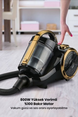 Goldblack Hepa Filtreli 3 Litre Kapasiteli Hız Ayarlı Toz Torbasız Cyclone Elektrikli Süpürge