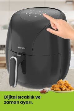 Foodchef 2000 Watt Yüksek Güç 6,4 Litre Geniş Xxl Dokunmatik Airfryer Yağsız Sıcak Hava Fritözü