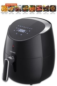 Luxfry 2000 Watt Yüksek Güç 6,4 Litre Geniş XXL Dokunmatik Airfryer Yağsız Sıcak Hava Fritözü