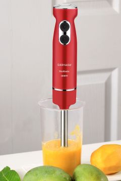 Multimix Kırmızı 1000 Watt 4 Bıçaklı Paslanmaz Çelik Turbo Hız Ayarlı El Blender