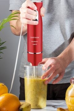 Multimix Kırmızı 1000 Watt 4 Bıçaklı Paslanmaz Çelik Turbo Hız Ayarlı El Blender