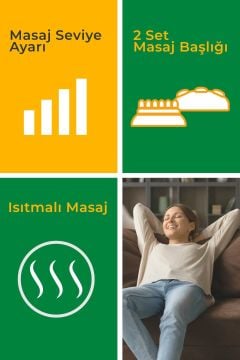 Alman Tasarım Çift Başlıklı Infrared Isıtıcılı Güçlü Masaj Aleti 2 Yıl Garantili Med48316