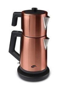 Akasya Gold XL 2200 Watt Patentli Damlatmayan Tasarımı Çelik Çay Makinesi ve Su Isıtıcısı