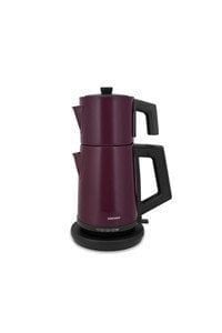 Akasya Mor Xl 2200 Watt Patentli Damlatmayan Tasarımı Çelik Çay Makinesi Ve Su Isıtıcısı