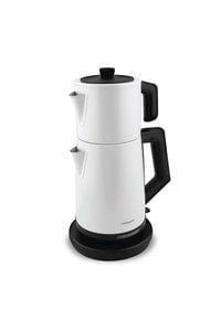 Akasya Beyaz Xl 2200 Watt Patentli Damlatmayan Tasarımı Çelik Çay Makinesi Ve Su Isıtıcısı