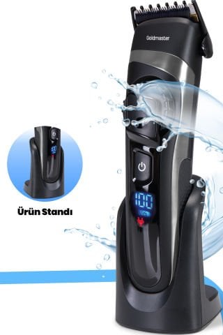 Roxy Şarj Standlı Led Ekranlı Ayarlanabilir Dc Motorlu Saç Ve Sakal Şekillendirme Tıraş Makinesi