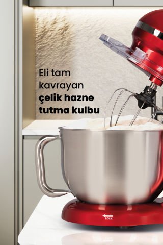 Şef 5.5 Litre 10 Kademe Darbeli Hız Ayarlı Çırpma Karıştırma Yoğurma Stand Mikser Mutfak Şefi
