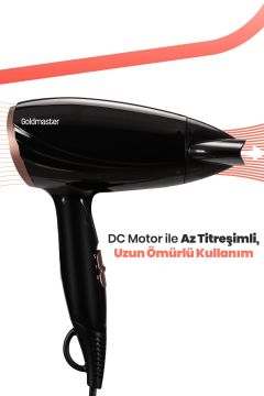 1600 Watt Dc Motor 2 Kademeli Isı Ayarlı Katlanabilir Saç Kurutma Makinesi