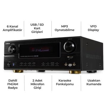 Goldmaster Av-500 Usb 6 Kanal Ev Amfisi