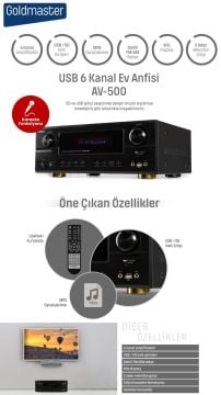 Goldmaster Av-500 Usb 6 Kanal Ev Amfisi
