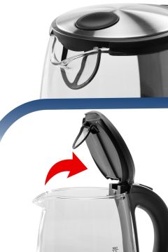 Berrak 2200 Watt İnox Paslanmaz Çelik 1.7 Litre Işıklı Cam Kettle Su Isıtıcı