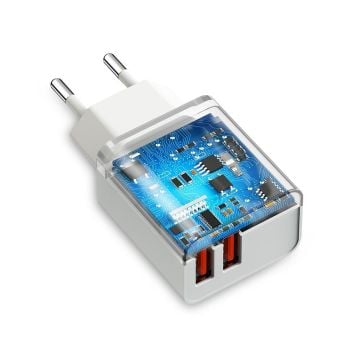 Çift Usb Girişli 18w Hızlı Şarj Cihazı Şarj Adaptörü Sch-40027