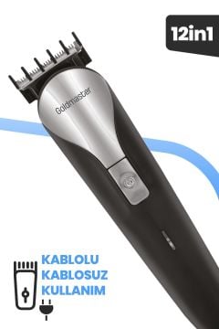 Popüler Kablolu Kablosuz Paslanmaz Çelik Adaptörlü Standlı Full Erkek Bakım Seti