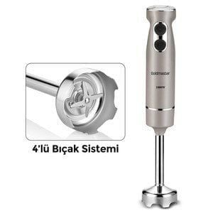 Projoy 4 Bıçaklı Sessiz 2 Kademeli Paslanmaz Çelik 1000w El Blender