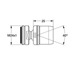Grohe Lavabo Bataryası Perlatörü Oynar Başlıklı M24 X1 Dış Dişli Krom - 13915000