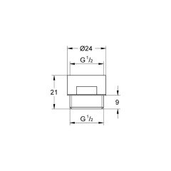 Grohe Debi Düşürücü 8 lt/Dak 1/2'' Krom - 45282000