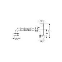 Grohe Mikro Termostat için T ve Esnek Boru - 47533000