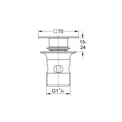 Grohe Lavabo Sifon Tapası Bas/Aç Kare Krom - 40565000
