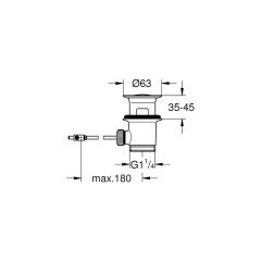 Grohe Sifon Kumandalı Lavabo Sifonu Yedeği Krom - 28910000