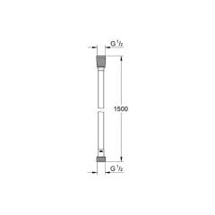 Grohe Plastik Twistfree Duş Spiral Hortumu 150 cm - 28364000