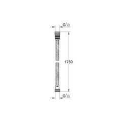 Grohe Metal Twistfree Duş Spiral Hortumu 175 cm - 28025000