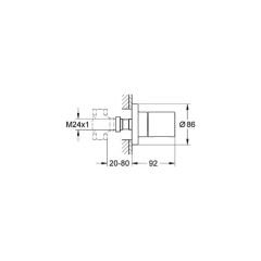 Grohe Grohtherm 3000 Cosmopolitan Ankastre Stop Valf - 19470000