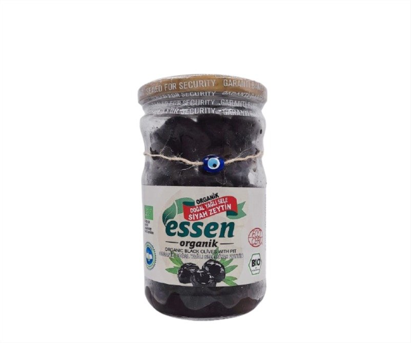 Essen Organik Yağlı Sele Siyah Zeytin 390 gr (Kargo Dahil)