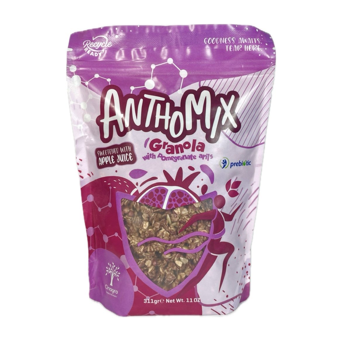 Cinagro Granola Anthomıx Nar&Siyah Havuç 311 gr (Kargo Dahil)