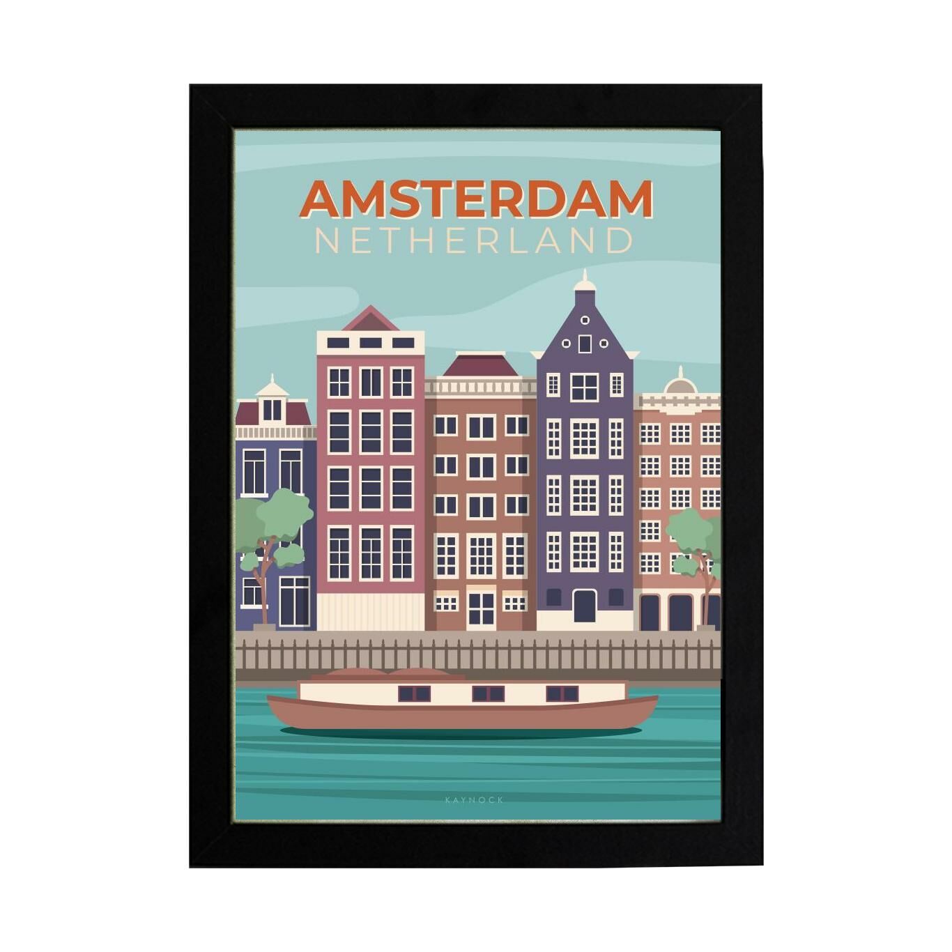 Amsterdam, Hollanda Poster Tablo