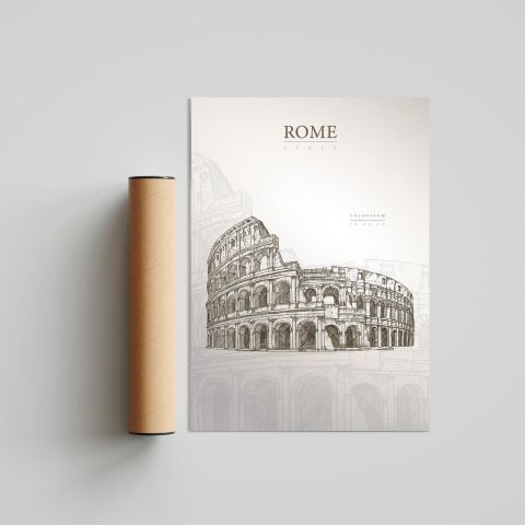 Kolezyum Roma Poster Tablo