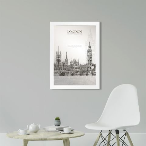 Palace of Westminster, Londra Poster Tablo