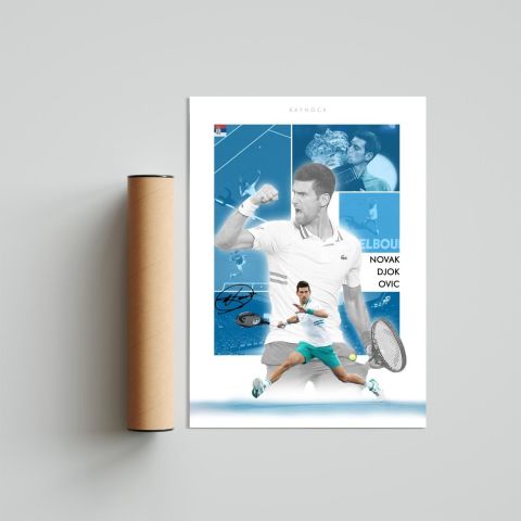 Novak Djokovic, Tenis Poster Tablo