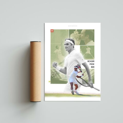 Roger Federer, Tenis Poster Tablo