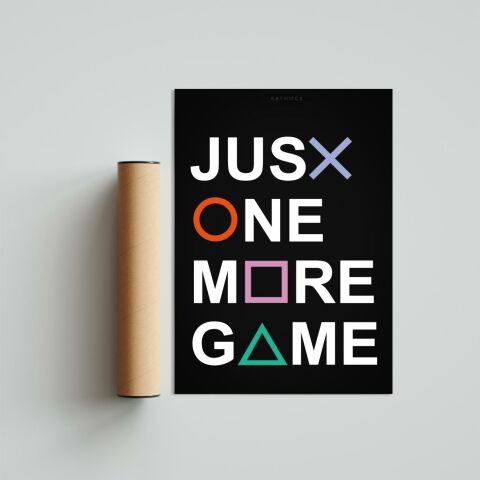 Just One More Game, Playstation Poster Tablo