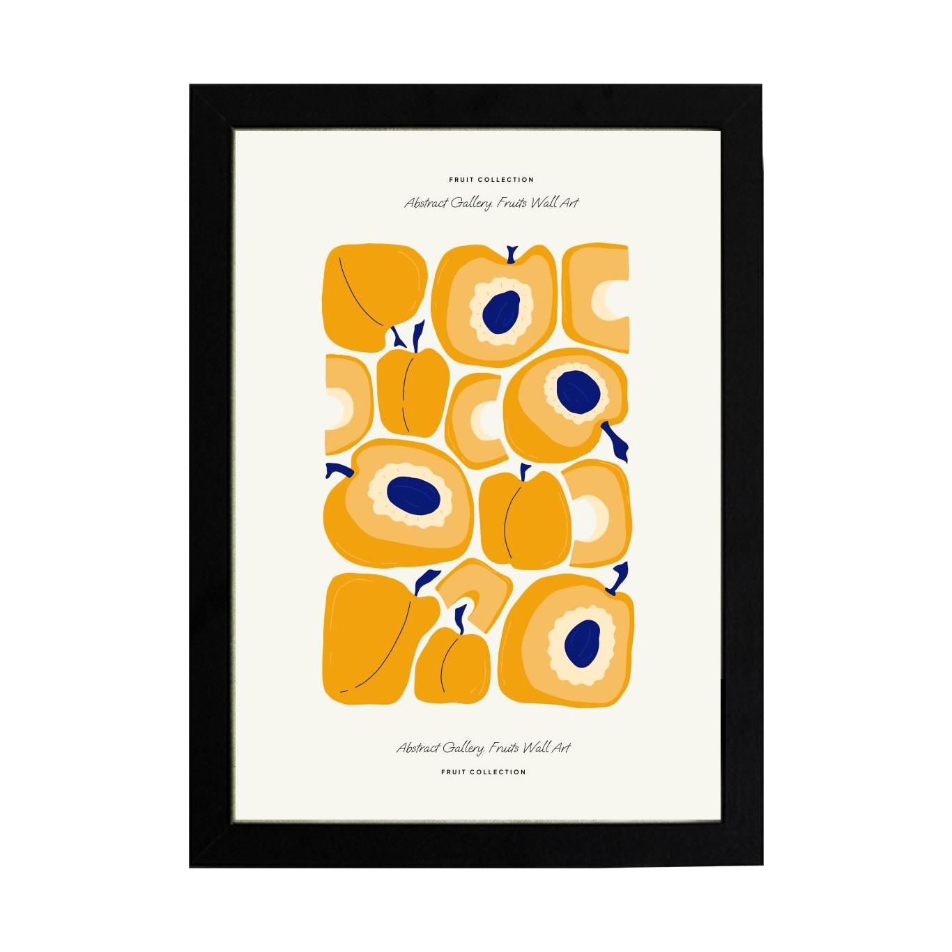 Apricot Yellow Blue Poster Tablo
