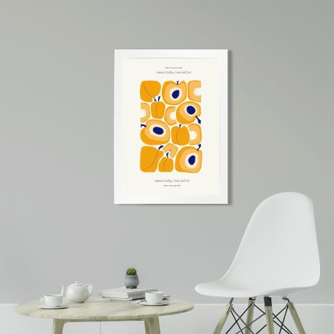 Apricot Yellow Blue Poster Tablo