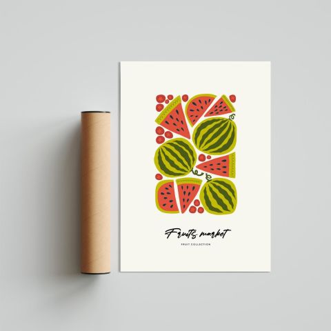 Watermelon Fruit Poster Tablo